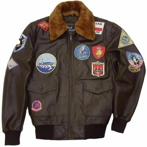 Tom cruise top gun pete maverick bomber fur leather flying flight jacket for men